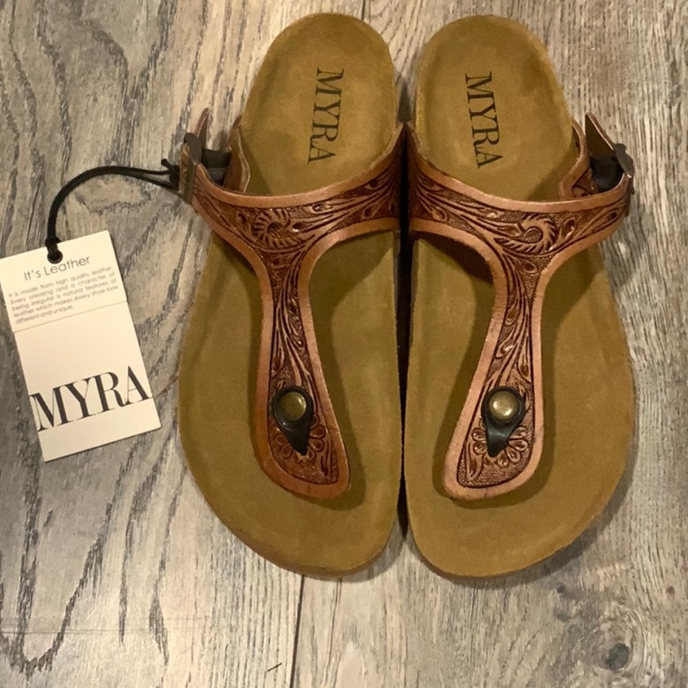 Myra  Brown Bohemian Sandals